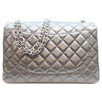 Chanel Black Lamb Silver Single Flap Maxi Quilted 34 — view 3