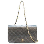 Chanel Black Lamb Full Flap Gold Push Lock Quilted 23