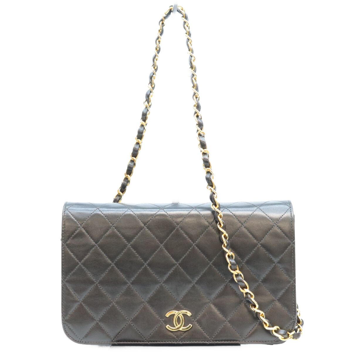 Chanel Black Lamb Full Flap Gold Push Lock Quilted 23