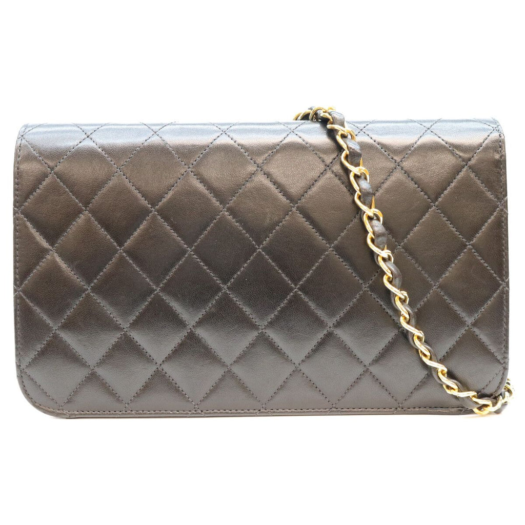 Chanel Black Lamb Full Flap Gold Push Lock Quilted 23 — view 3