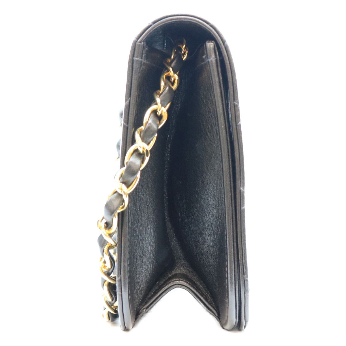 Chanel Black Lamb Full Flap Gold Push Lock Quilted 23 — view 4