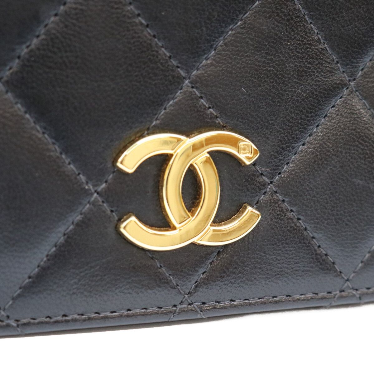 Chanel Black Lamb Full Flap Gold Push Lock Quilted 23 — view 7