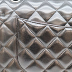 Chanel Black Lamb Silver Double Flap Maxi Quilted 30 — view 8