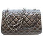 Chanel Black Lamb Silver Double Flap Maxi Quilted 30 — view 3