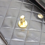 Chanel Black Lamb Gold Quilted 25 Shoulder — view 6