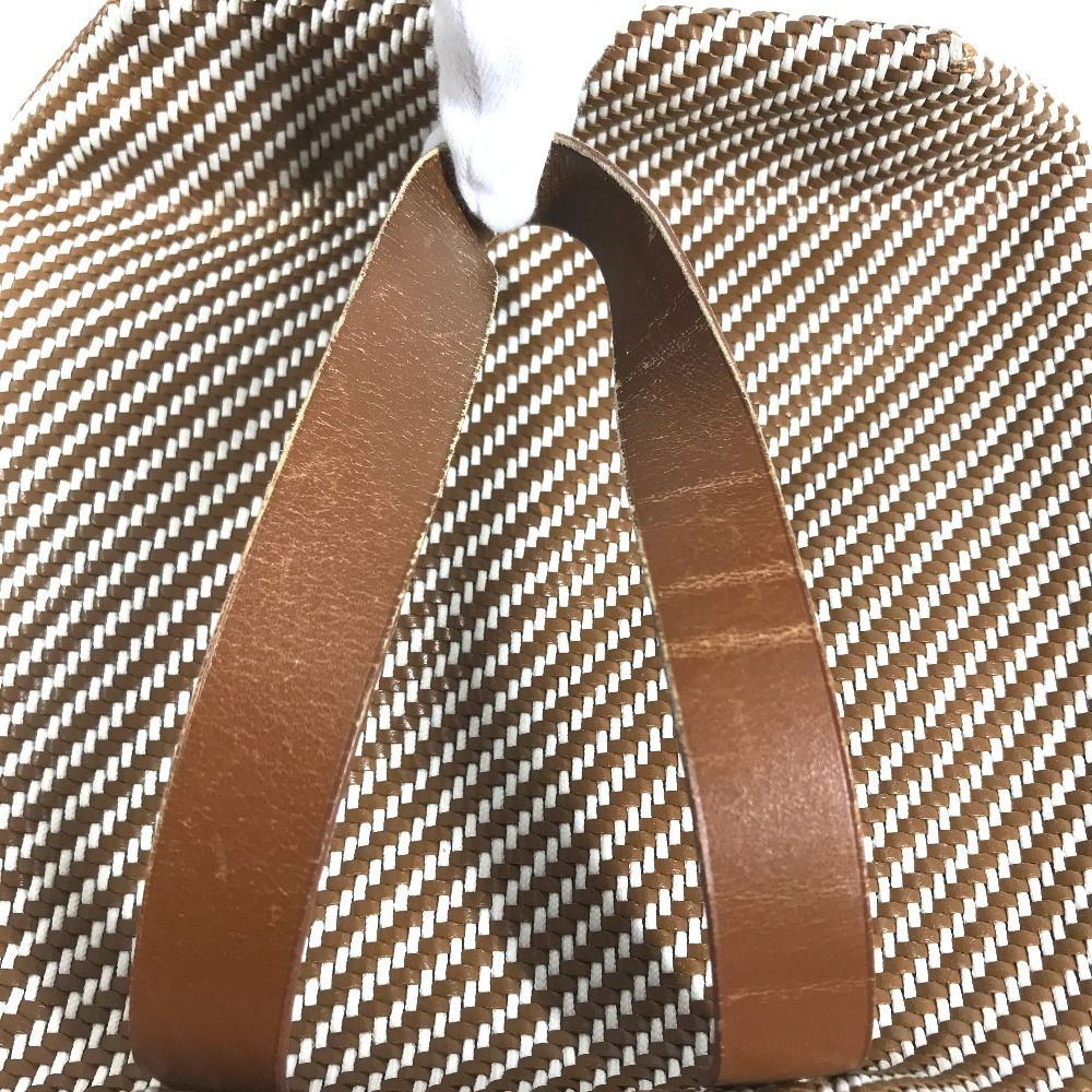 Hermes Handbag Amedabadiago PM Leather Canvas Brown — view 7