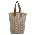 Hermes Handbag Amedabadiago PM Leather Canvas Brown