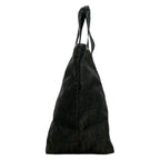 Fendi Handbag Zucca Pattern Dark Brown Black Leather — view 4
