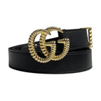 Gucci Belt GG Marmont Torchon Leather Black