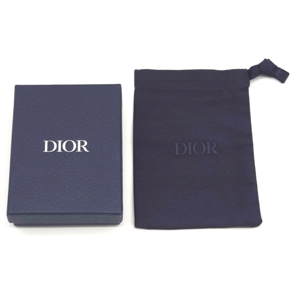 Dior Italic Signature Chain Link Bracelet 19.3 24 Logo Crystal Rhinestone Silver — view 8