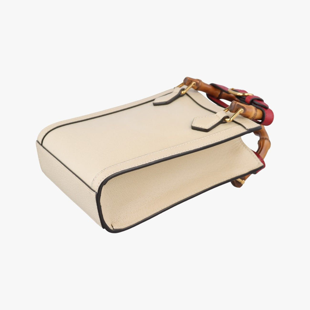 Gucci Diana Bamboo White Leather Shoulder — view 6