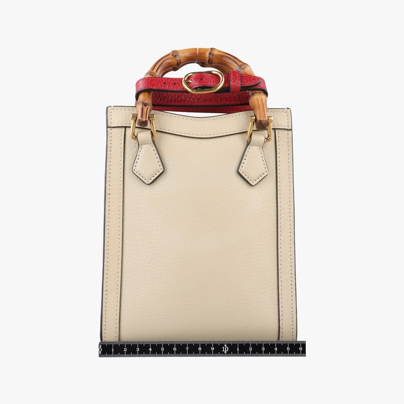 Gucci Diana Bamboo White Leather Shoulder — view 2