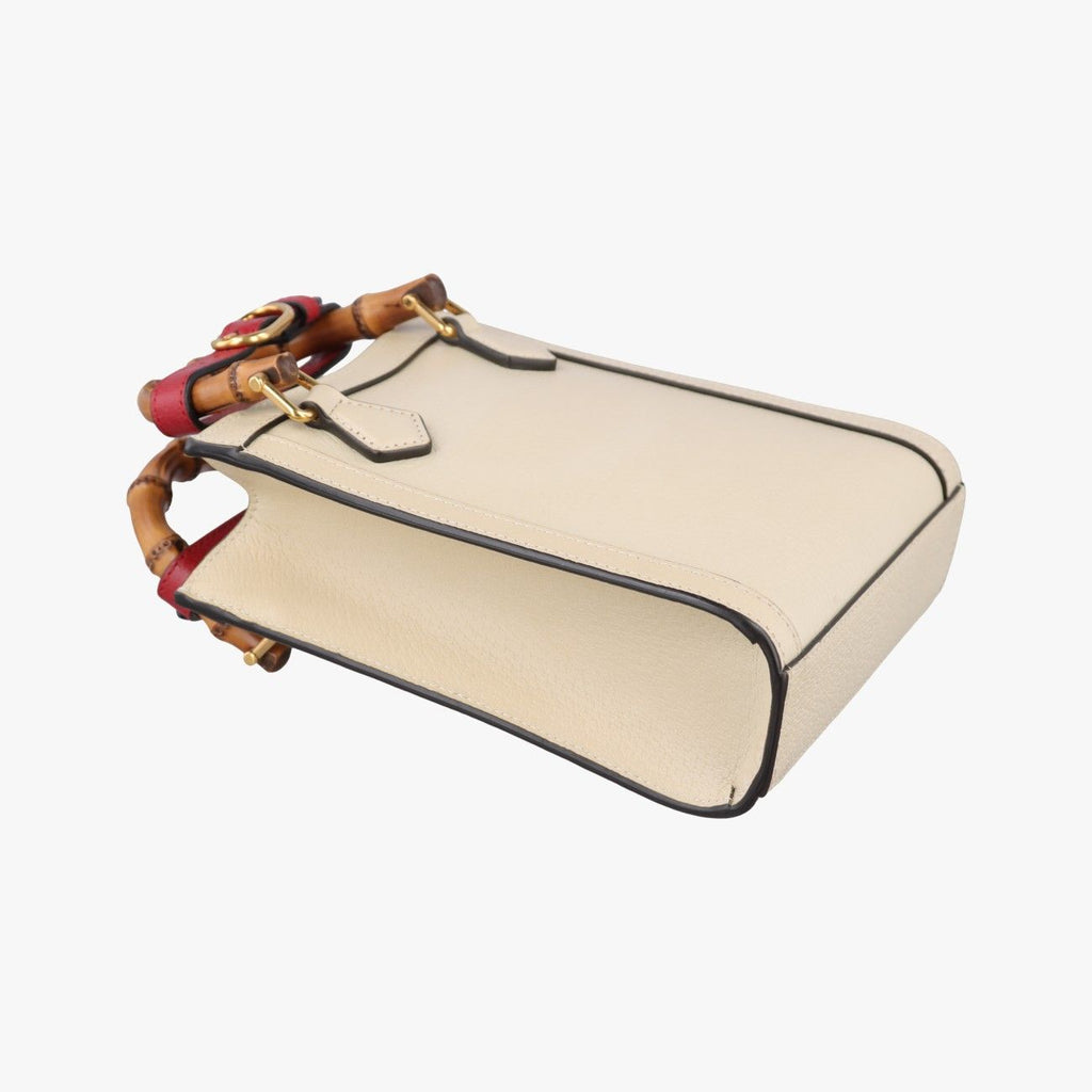 Gucci Diana Bamboo White Leather Shoulder — view 7