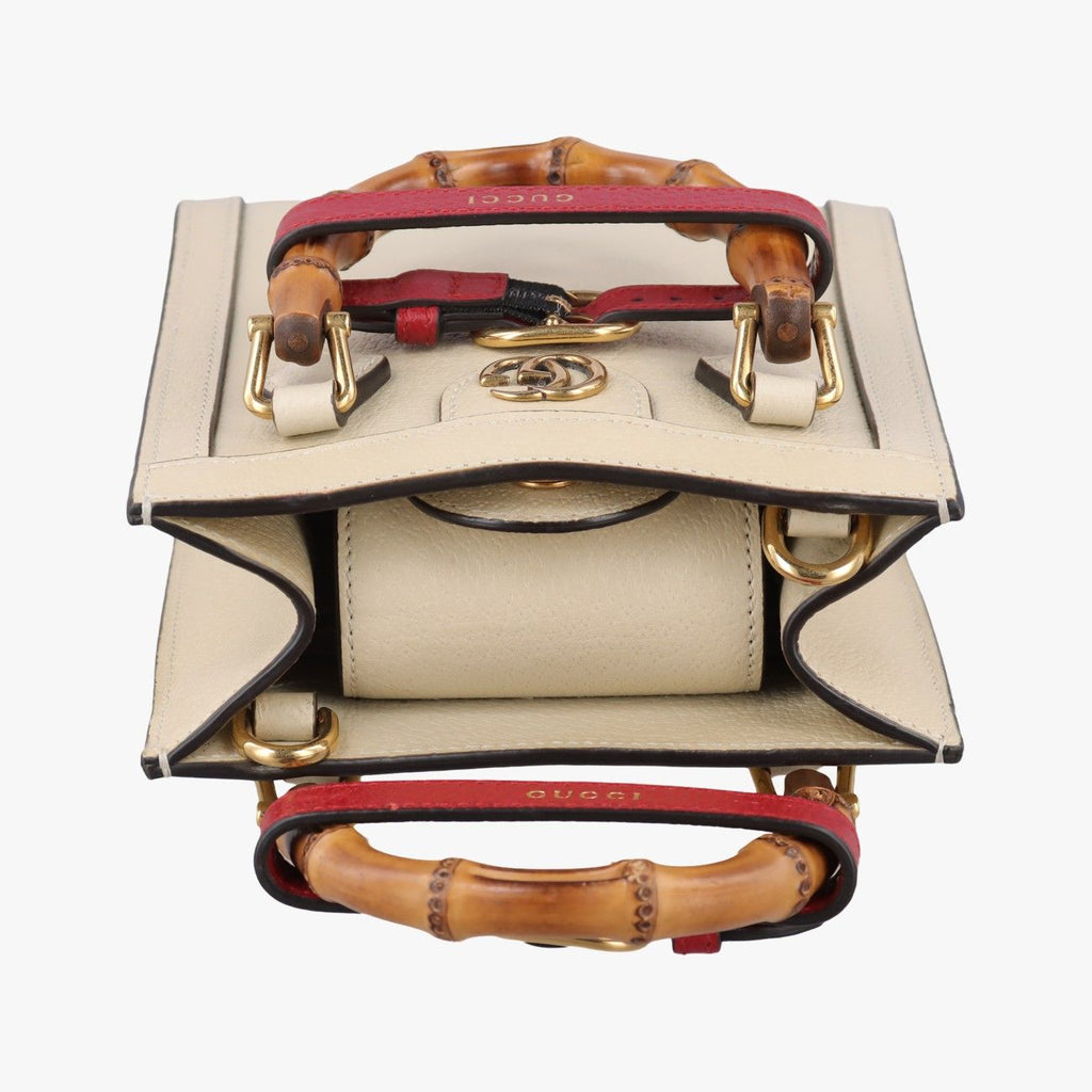 Gucci Diana Bamboo White Leather Shoulder — view 8