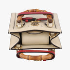 Gucci Diana Bamboo White Leather Shoulder — view 8