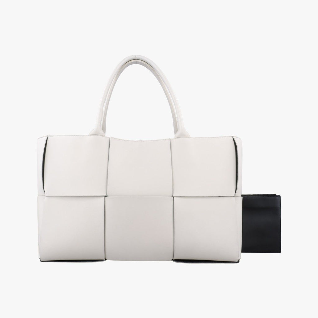 Bottega Veneta the Arco Tote White Lambskin