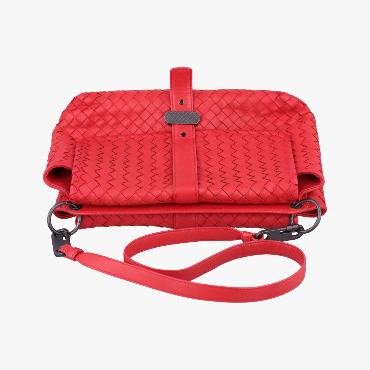 Bottega Veneta Intrecciato Red Lambskin Shoulder — view 8