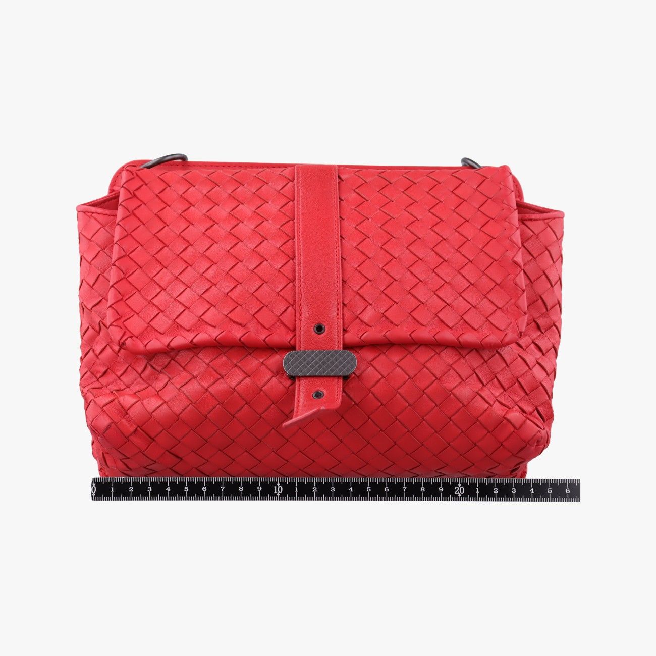 Bottega Veneta Intrecciato Red Lambskin Shoulder — view 2