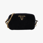 Prada Velvet Black Velour 42 Shoulder