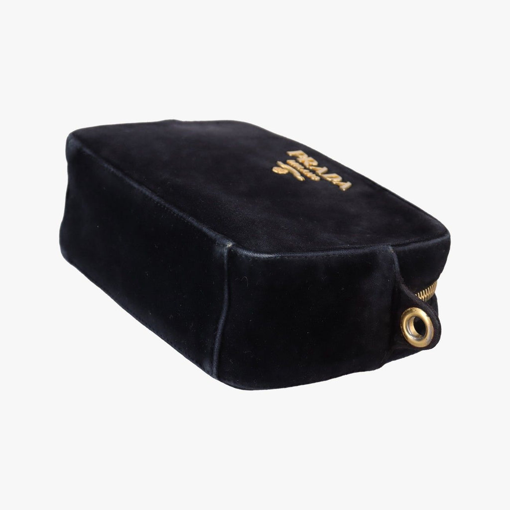 Prada Velvet Black Velour 42 Shoulder — view 4