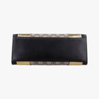 Gucci Ojiride Beige Gold Black Canvas Leather Shoulder — view 3