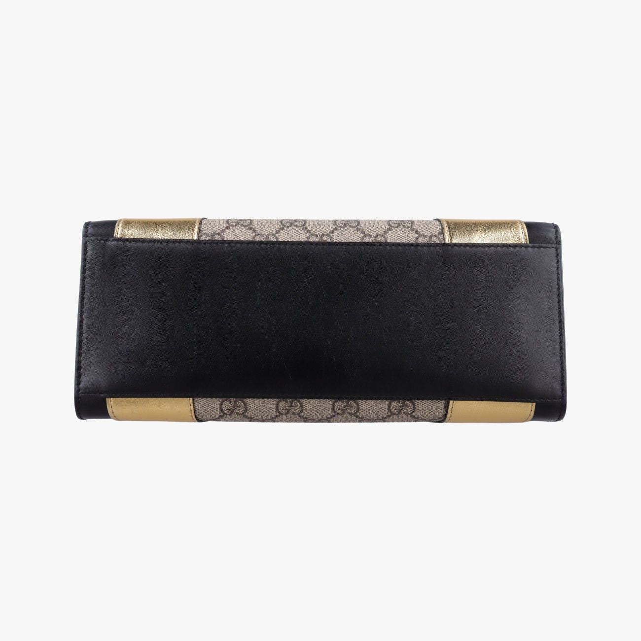 Gucci Ojiride Beige Gold Black Canvas Leather Shoulder — view 3