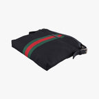 Gucci Sherry Line Black Red Green Canvas Tote — view 4