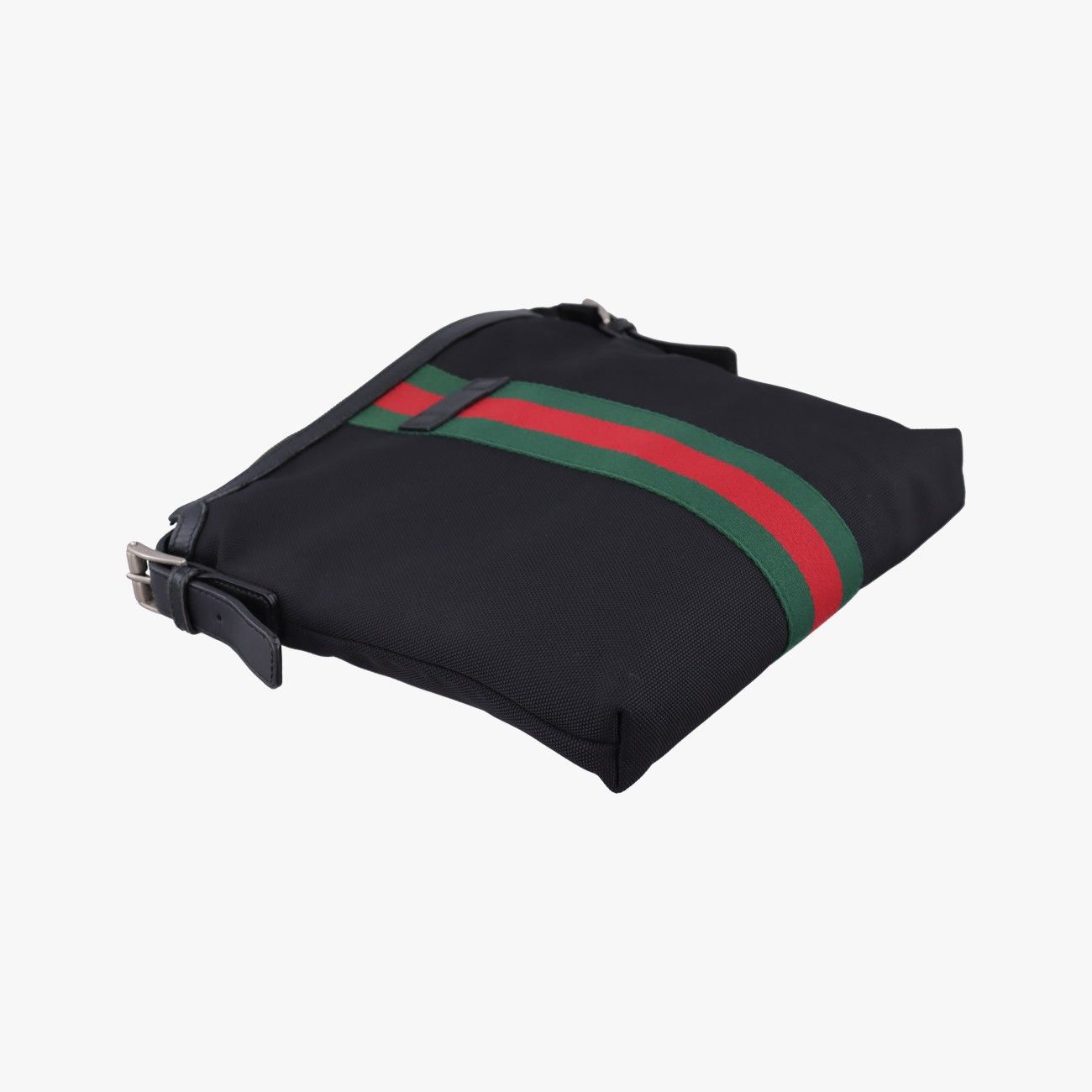 Gucci Sherry Line Black Red Green Canvas Tote — view 5