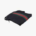 Gucci Sherry Line Black Red Green Canvas Tote — view 7