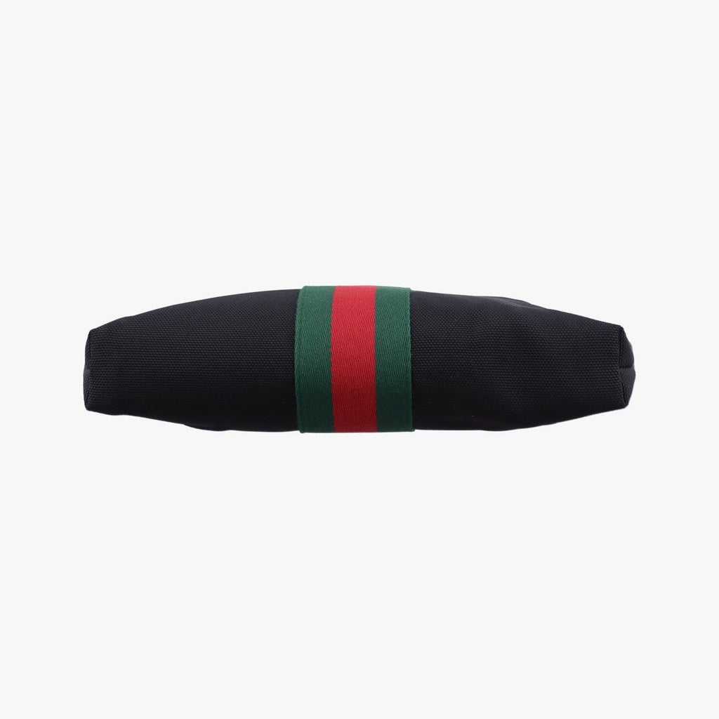 Gucci Sherry Line Black Red Green Canvas Tote — view 3