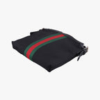 Gucci Sherry Line Black Red Green Canvas Tote — view 6