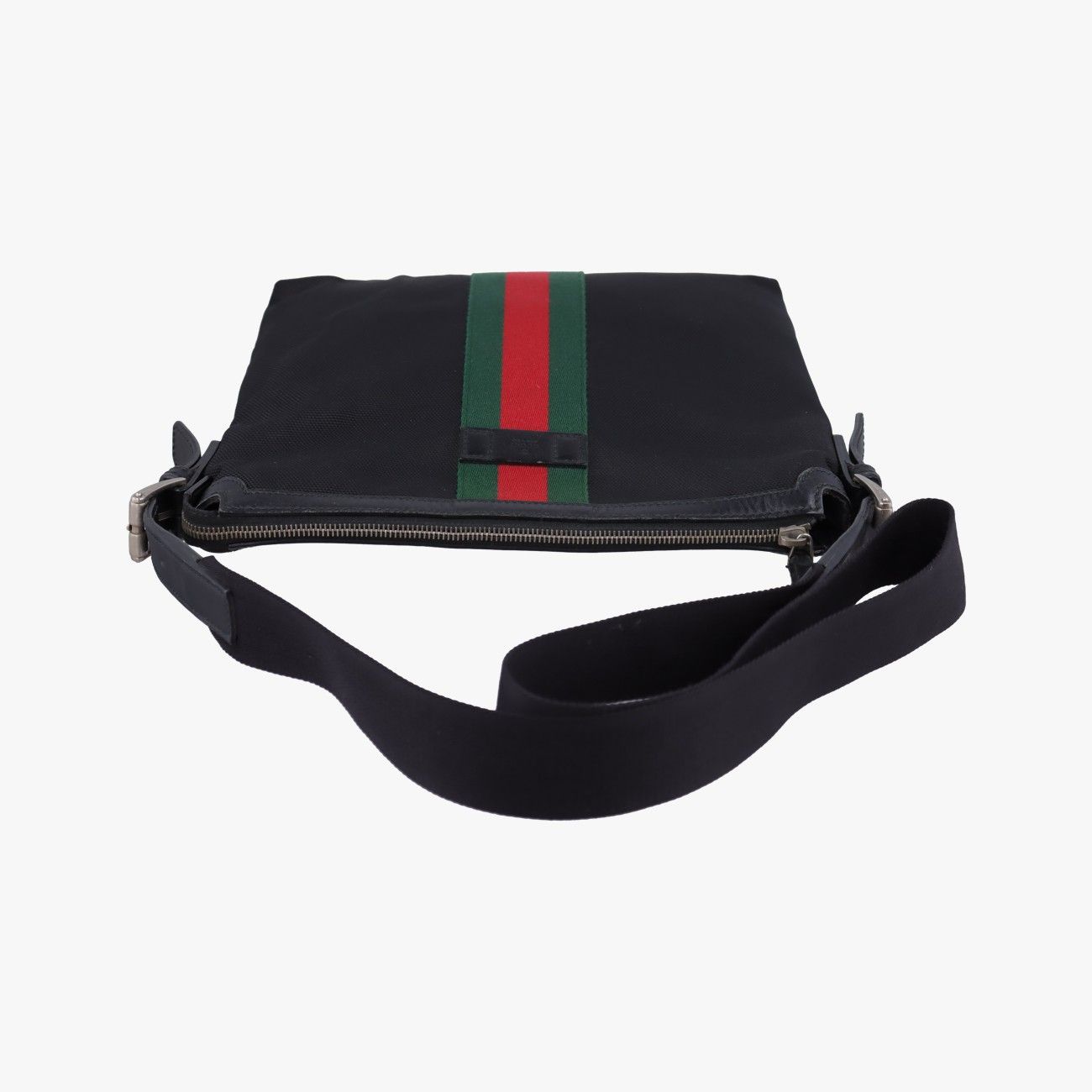Gucci Sherry Line Black Red Green Canvas Tote — view 8