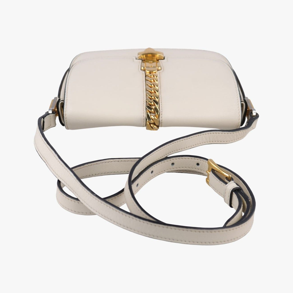 Gucci Sylvie White Leather Shoulder — view 8