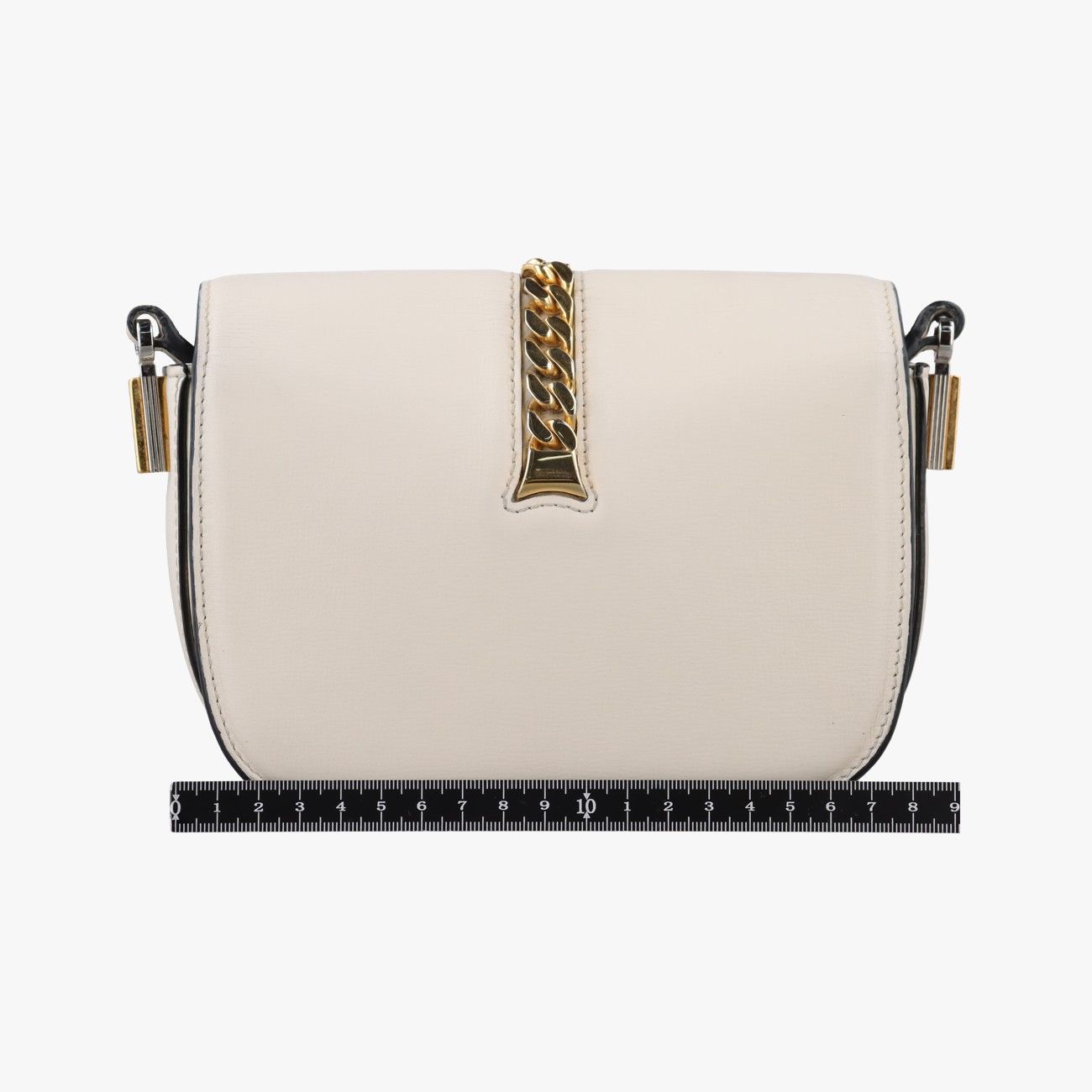 Gucci Sylvie White Leather Shoulder — view 2
