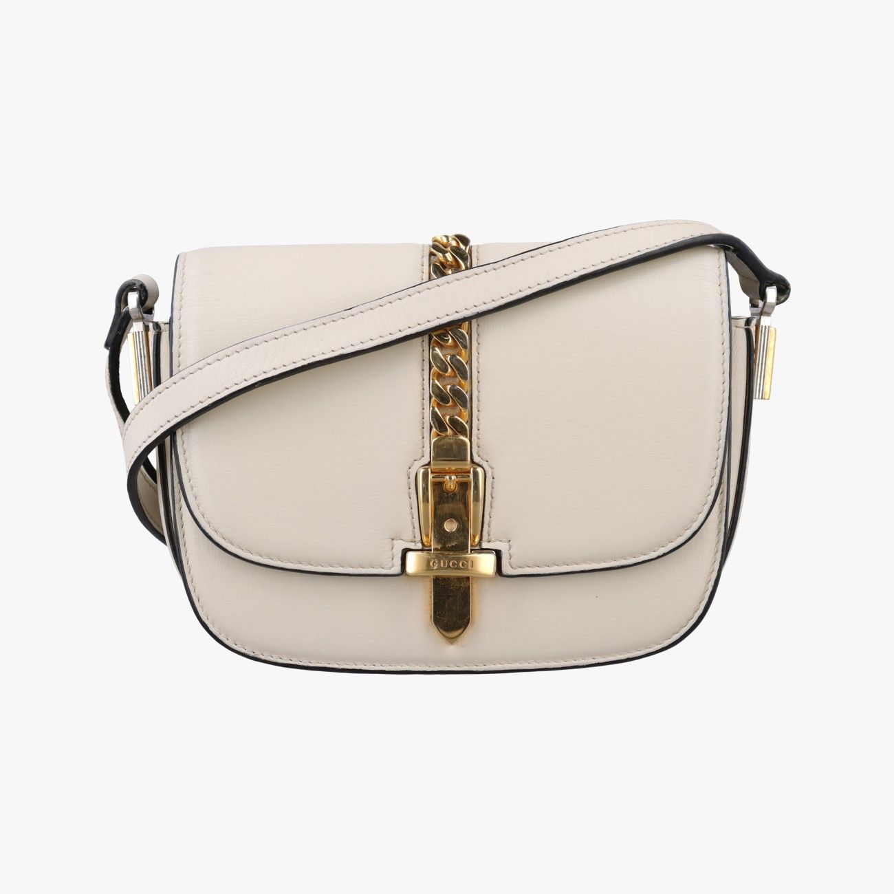 Gucci Sylvie White Leather Shoulder