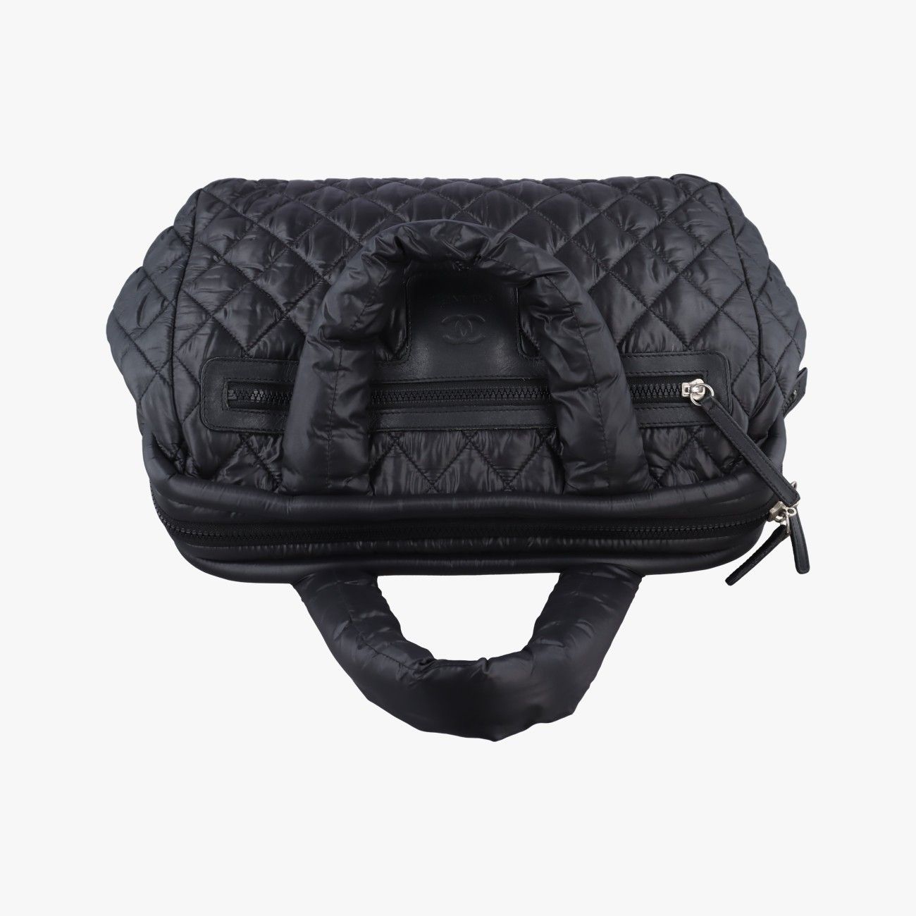 Chanel Coco Cocoon Quilted Black Nylon Leather Handbag — view 8