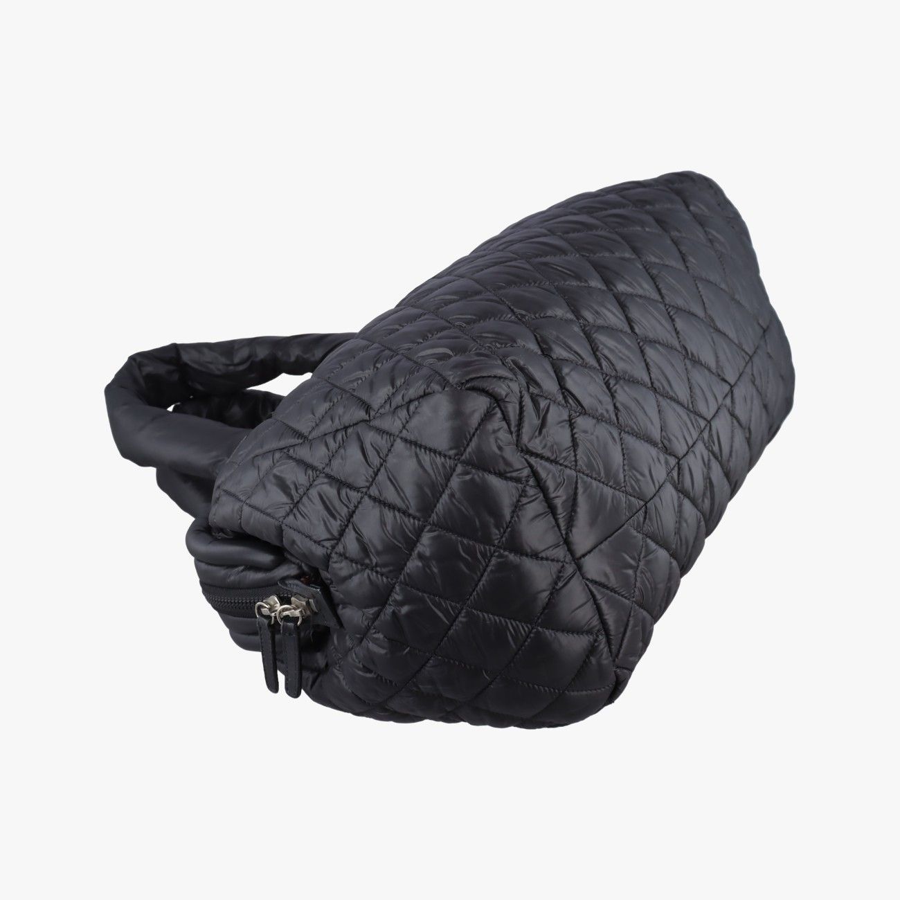 Chanel Coco Cocoon Quilted Black Nylon Leather Handbag — view 5