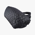 Chanel Coco Cocoon Quilted Black Nylon Leather Handbag — view 4