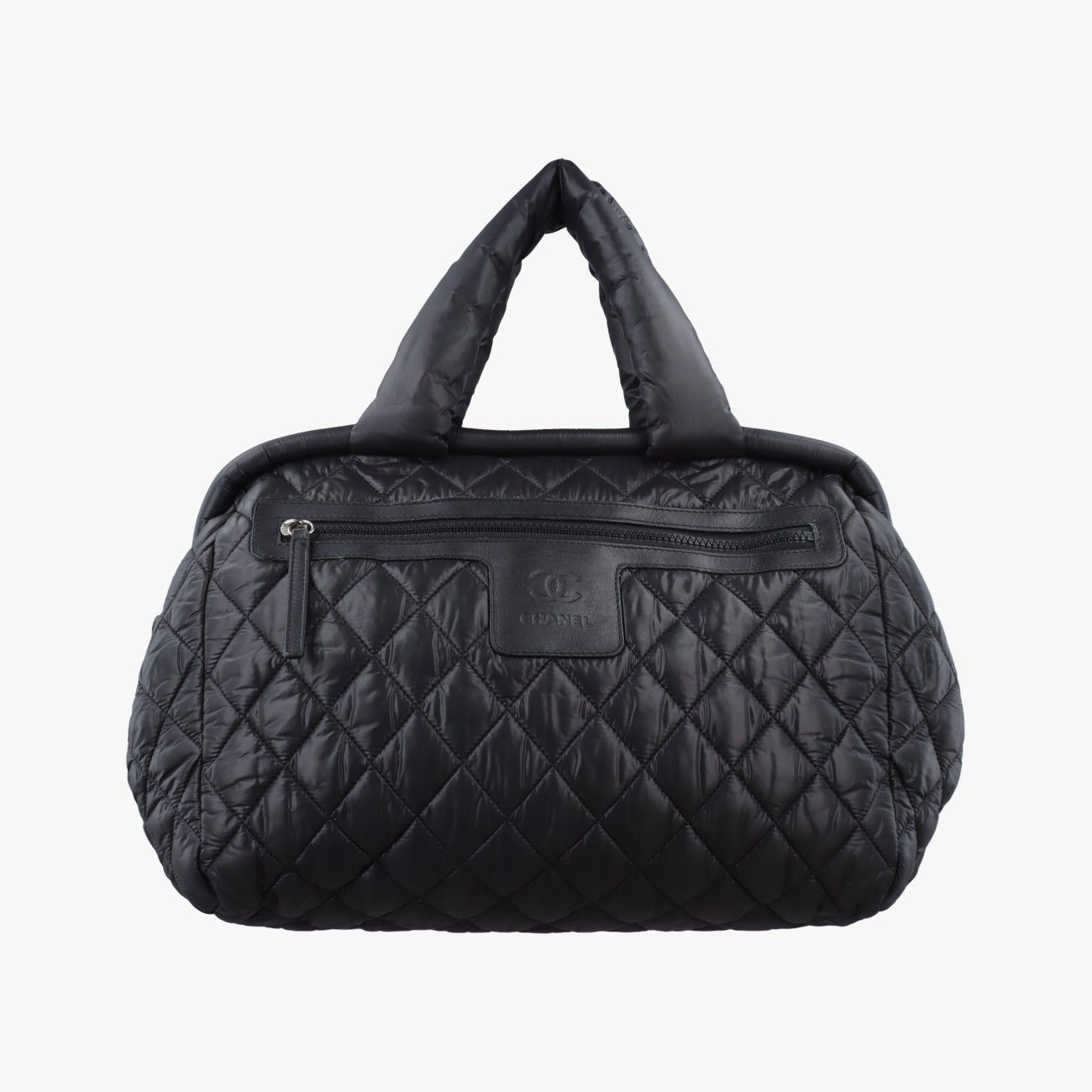 Chanel Coco Cocoon Quilted Black Nylon Leather Handbag