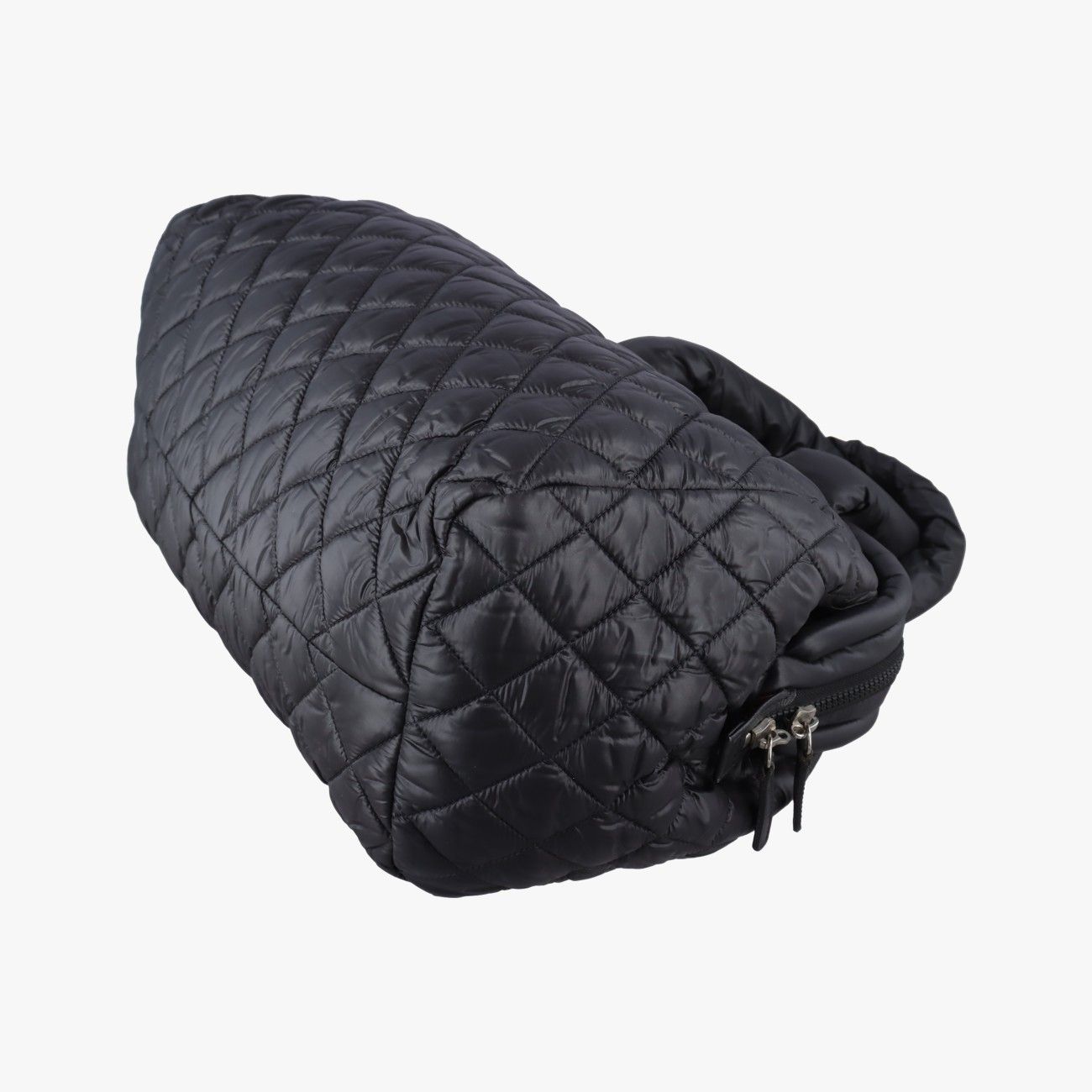 Chanel Coco Cocoon Quilted Black Nylon Leather Handbag — view 6