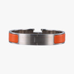 Hermes Clic Clac Orange Silver Bracelet — view 2
