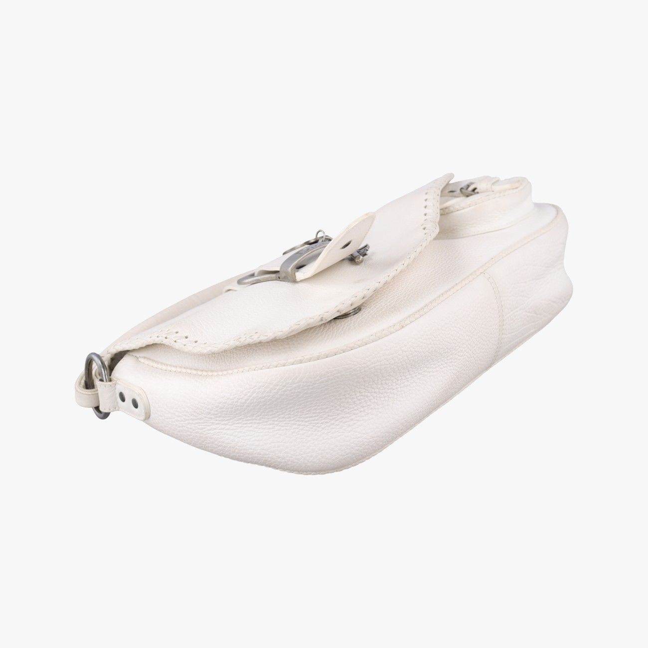 Dior Gaucho White Leather Handbag — view 5