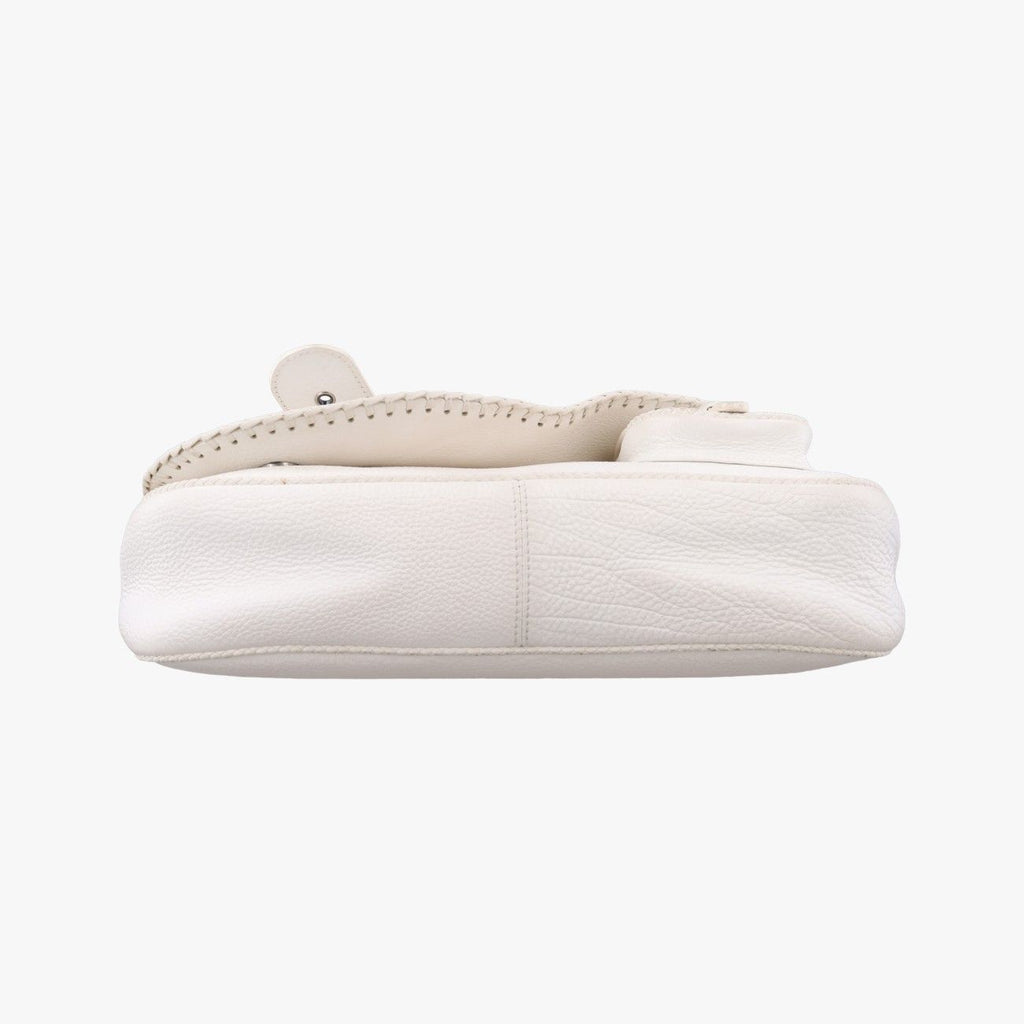 Dior Gaucho White Leather Handbag — view 3