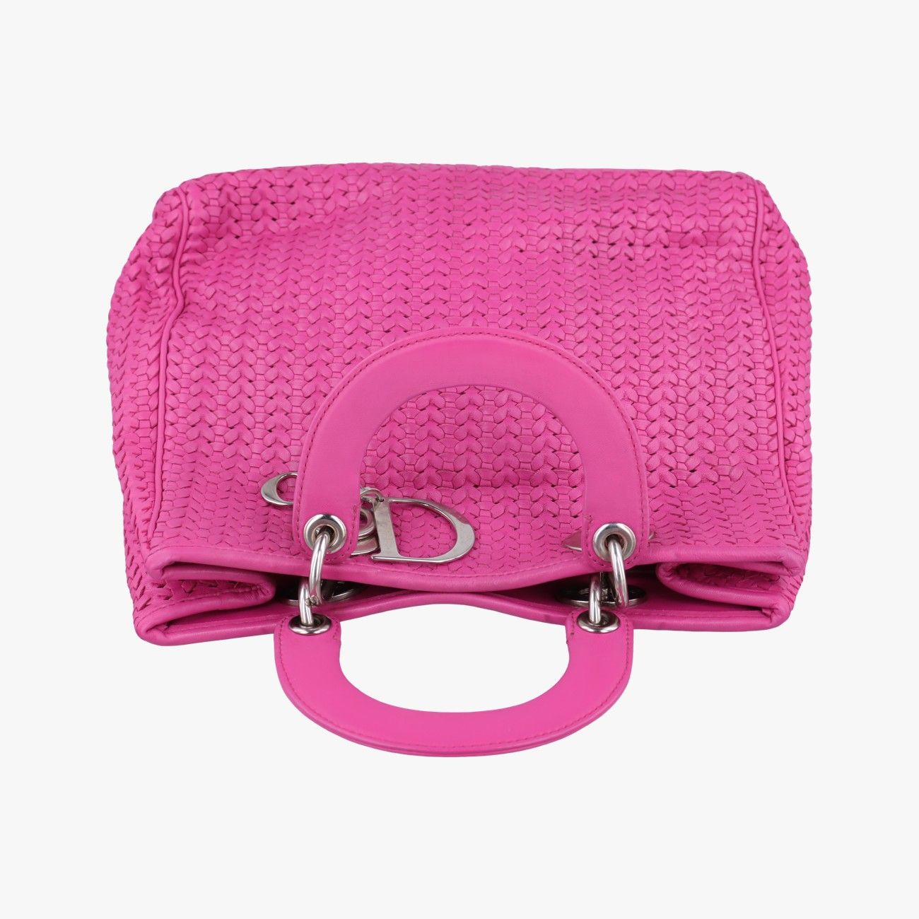Dior Soft Lady Rose Red Lambskin Handbag — view 8