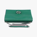 Gucci Interlocking Green Leather Shoulder — view 8