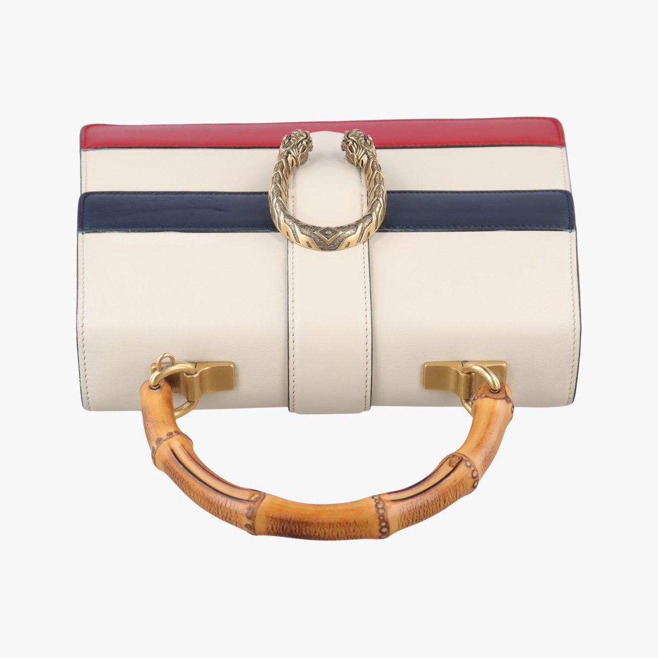 Gucci Dionysus Bamboo White Navy Red Leather Shoulder — view 8