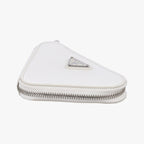 Prada Triangle Chain Pouch White Leather — view 4