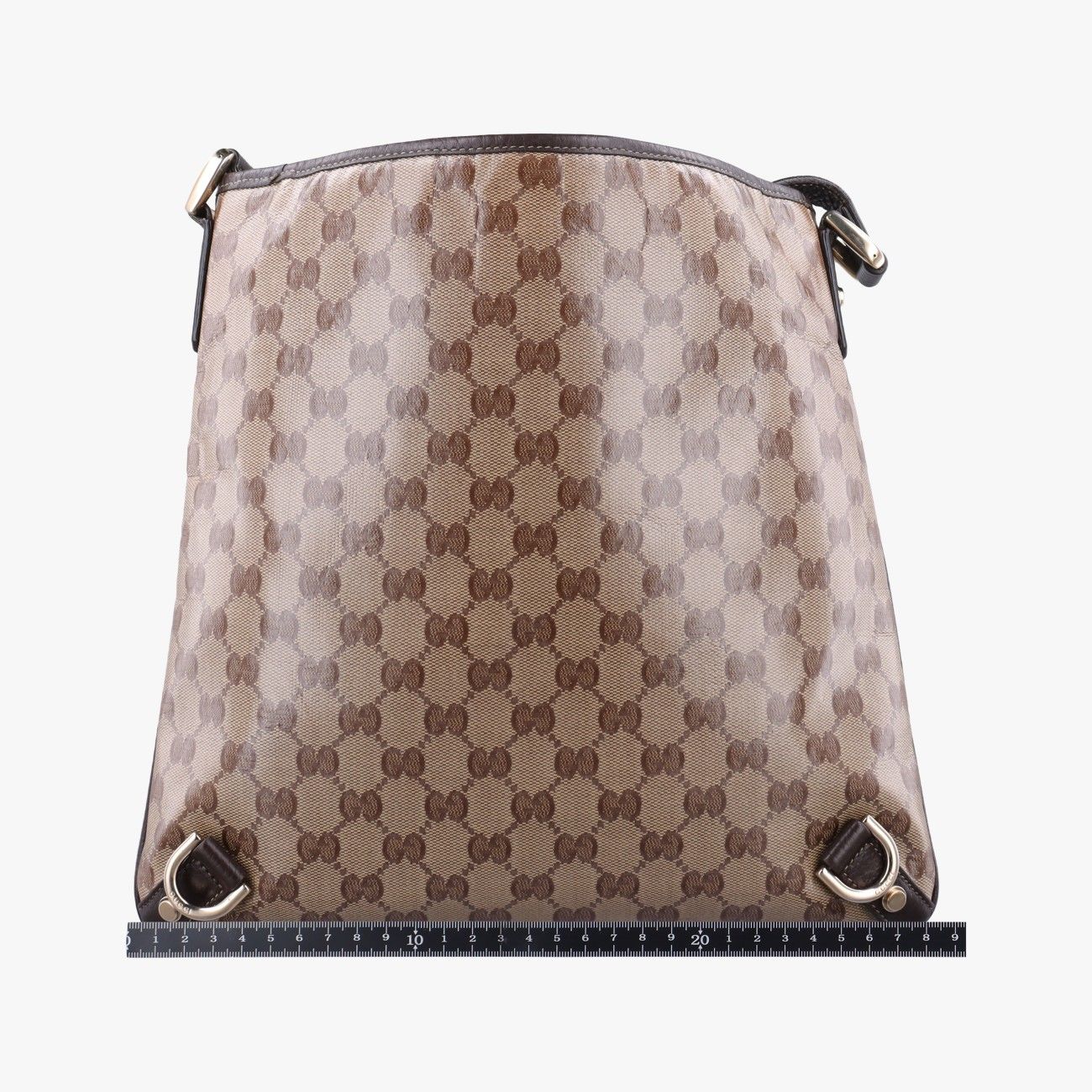 Gucci Abbey Brown Canvas Tote — view 2