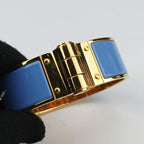 Hermes Clic Clac Blue Gold Bracelet — view 5