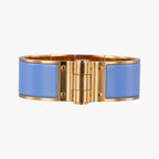 Hermes Clic Clac Blue Gold Bracelet
